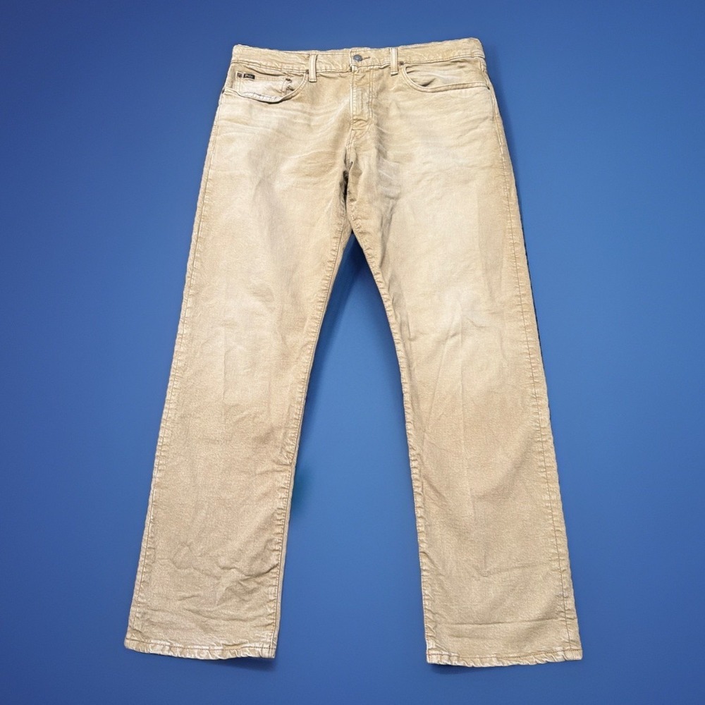 Polo Ralph Lauren Jeans Mens 36x32 Canvas Hampton Relaxed Straight Casual